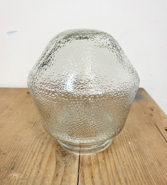 Image 1 of Industrial Bakelite Pendant Light With Frosted Glass, 1970s