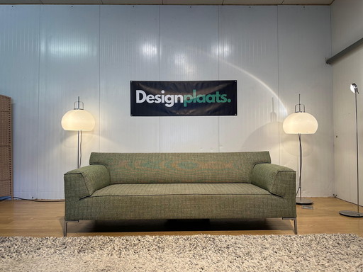 Reupholstered Green Melange Bloq 3-seater - 232 cm