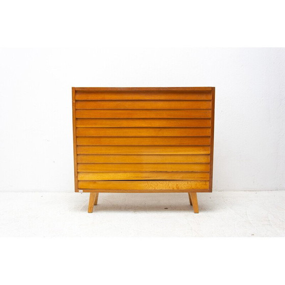 Image 1 of Vintage chest of drawers in oak wood and beech wood, Czechoslovakia 1960