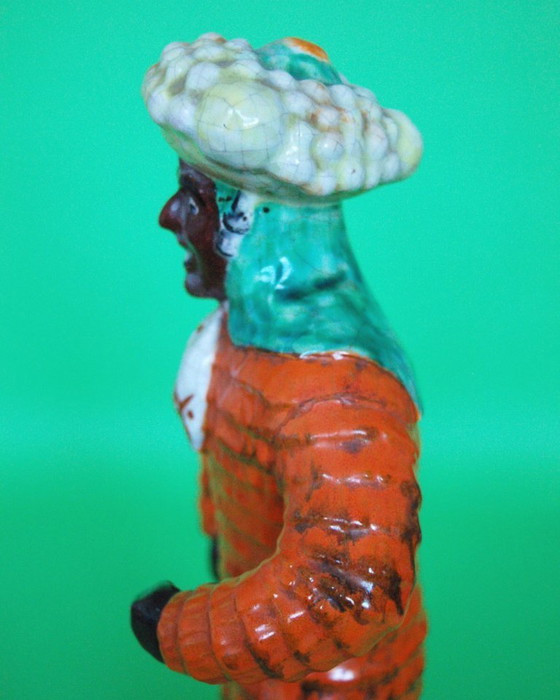 Image 1 of Figura Karlsruher Majolika de los años 30 'Elzacher Schuttig', diseño Anton Kling 