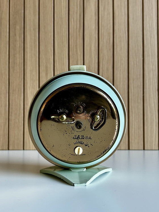 Image 1 of Vintage JAZ wekker mintgroen jaren 60 Frankrijk