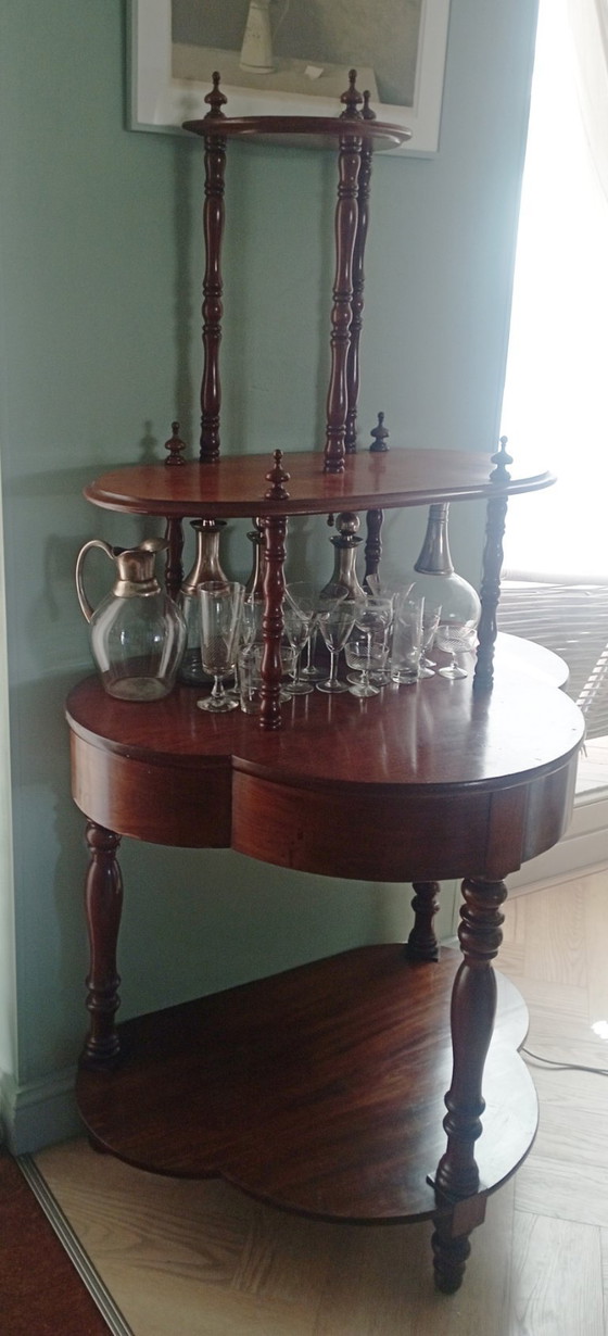 Image 1 of Fraaie Antieke Mahony Etage/Console Wandkast