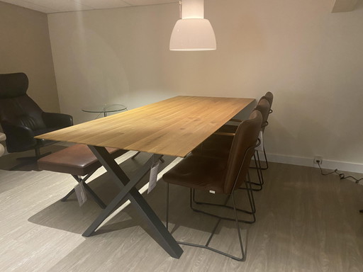 bert plantagie Xiam eettafel - ?x? met eetkamerstoel (set van 3) en eetbank