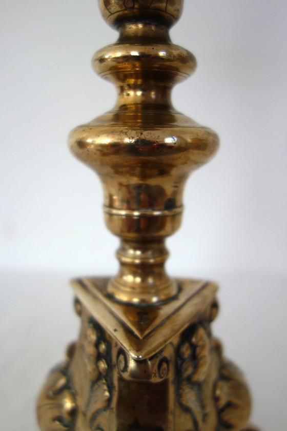 Image 1 of Kerzenständer aus vergoldeter Bronze, Frankreich, 17. Jahrhundert