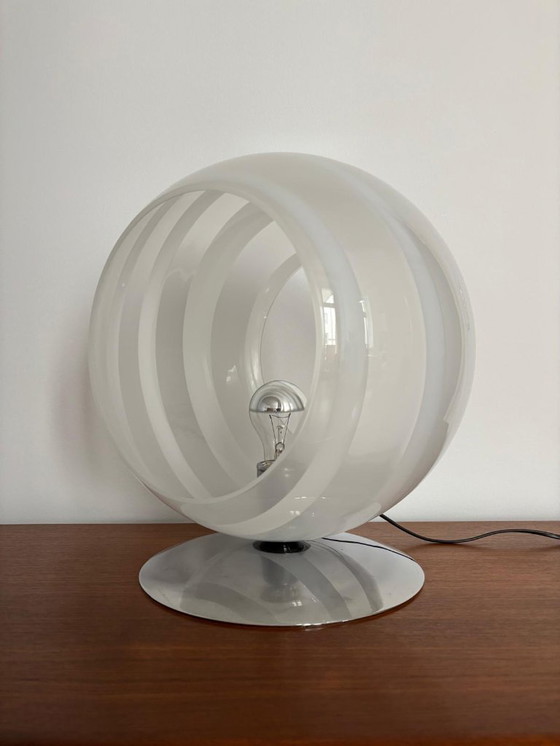 Image 1 of Lampe de table artisanale italienne en verre de Murano, style années 1970/80