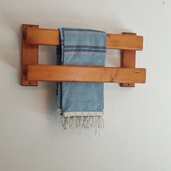 Image 1 of Vintage pine towel rack