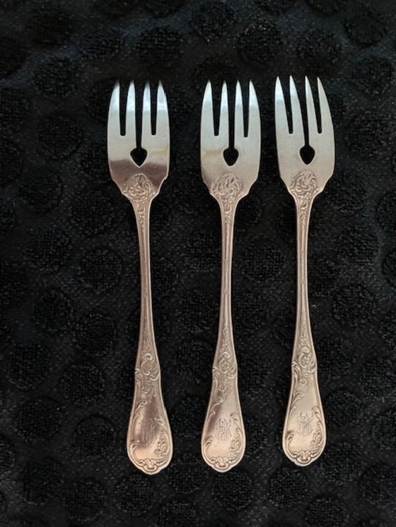 Image 1 of 6 cubiertos de pescado plateados