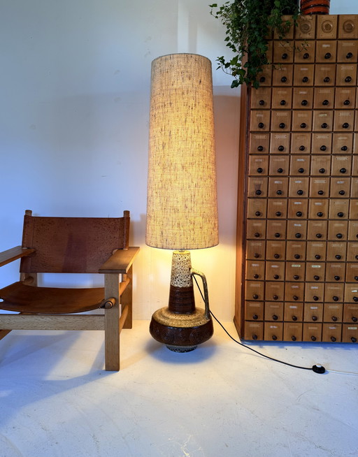 Lampadaire vintage XL en céramique, années 60