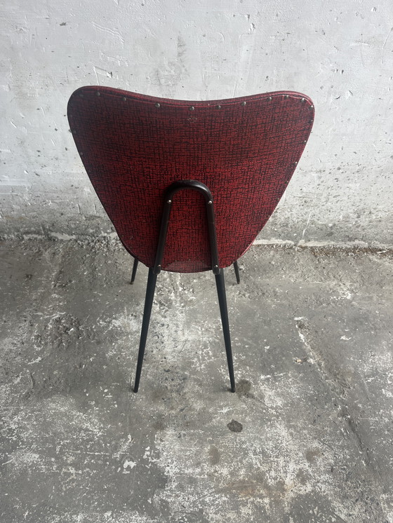 Image 1 of Coppia di sedie da pranzo rosse Metà secolo