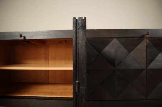 Jean Batenburg for MI Credenza Brutalista in Rovere Ebanizzato, Belgio, Anni '60 – Credenze, Wood (photo 11 of 17)