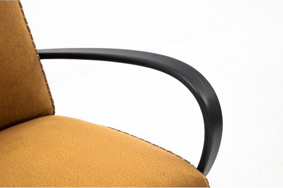 Image 1 of Two yellow vintage armchairs by J. Halabala, Czechoslovakia, 1930s