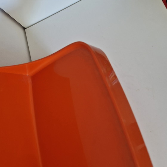 Image 1 of Oranje wandplank met kapstok spaceage jaren 70 