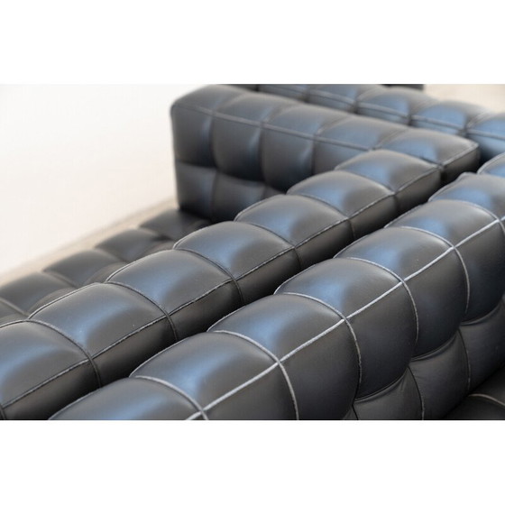 Image 1 of Set of 4 vintage Kubus sofas by Josef Hoffmann for Wittmann, Austria 1980