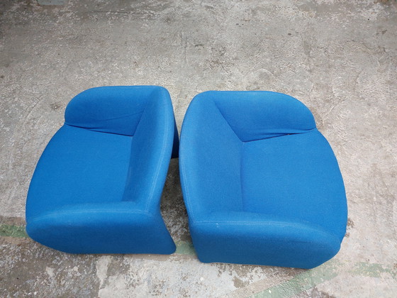 Image 1 of 2 X Blue Artifort Ben Armchairs