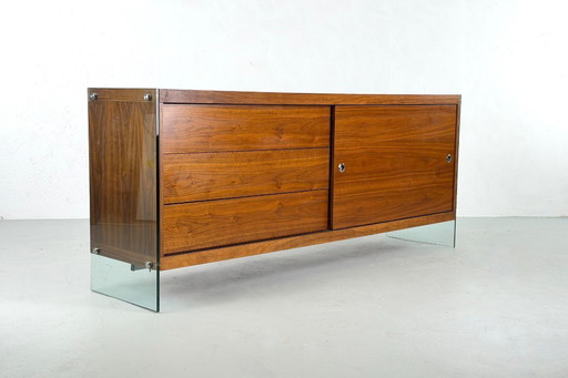 Sideboard on glass feet, France-1990s