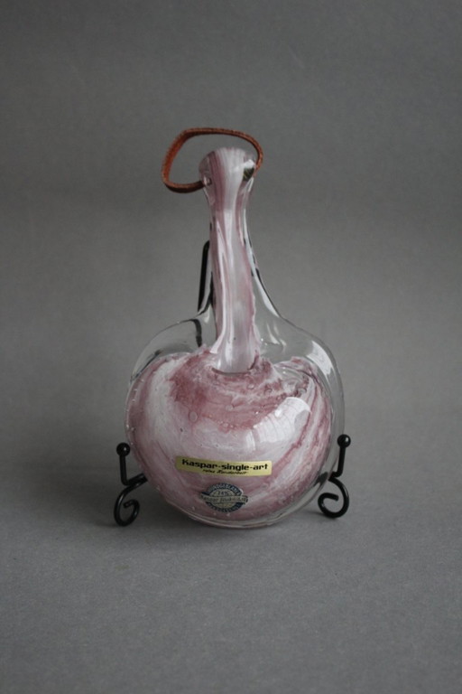 Mid-century wall vase made of mouth-blown glass, Kaspar Glas Studio
