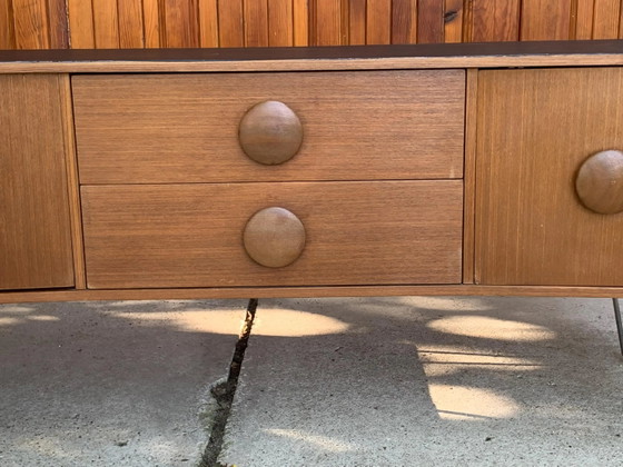 Buffet danois en teck Mid-Century, années 1960 – Buffet bas, Métal, Scandinavian (photo 3 of 4)