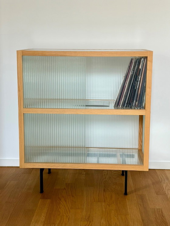 HKLiving Cupboard with Ribbed Glass, Storage cabinet, Wood, Brown, Modern (photo 2 of 7)