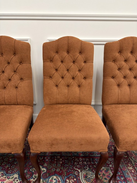 Set di Sedie Chesterfield Classiche Inglesi Imbottite – Sedie da pranzo, Textile, Wood (photo 9 of 17)