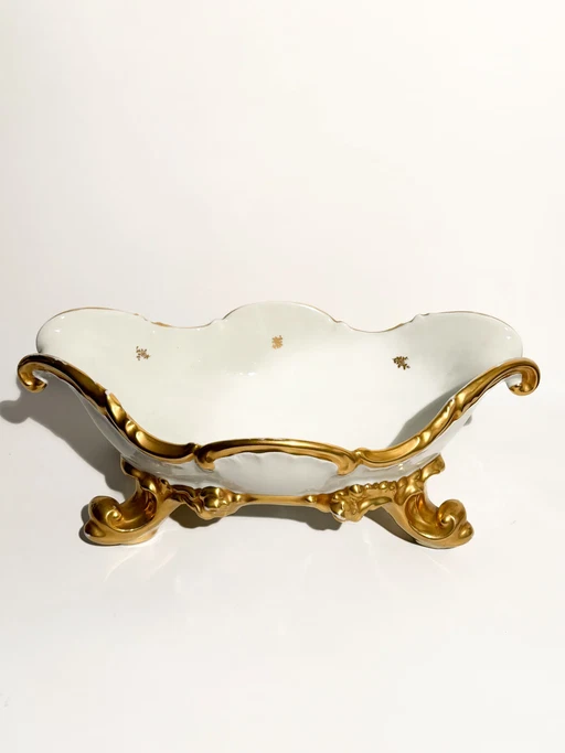 Rosenthal White and Gold Porcelain Centerpiece, 1960s – decoratieve objecten (photo 2 of 9)
