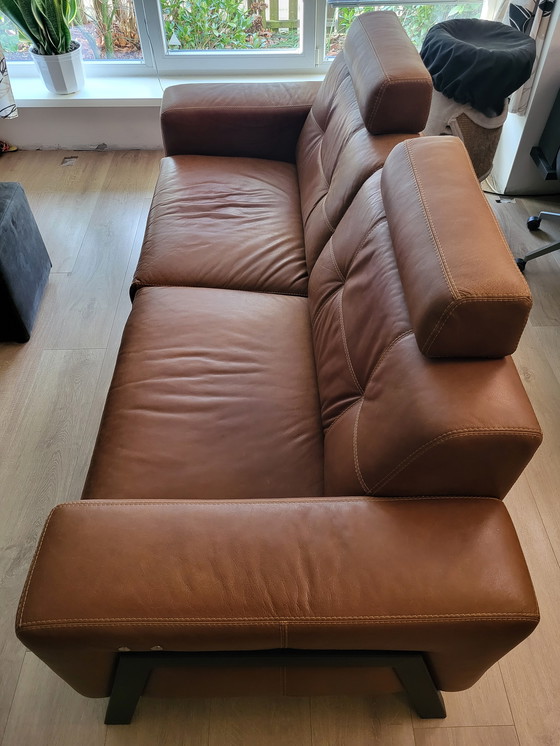 Image 1 of Ledersofa (braunes Leder) mit Relaxfunktion