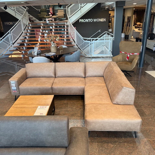Cantari - Micropelle marrone – INHOUSE, hoekbanken, Leather, Calfskin