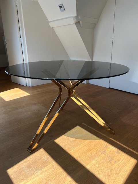 Pols potten glazen tafel