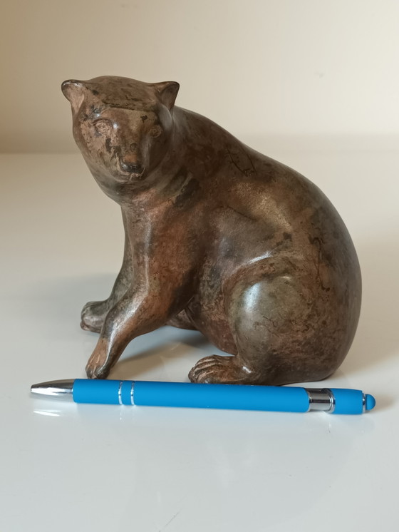 Image 1 of Orso seduto in bronzo Pierre Chenet