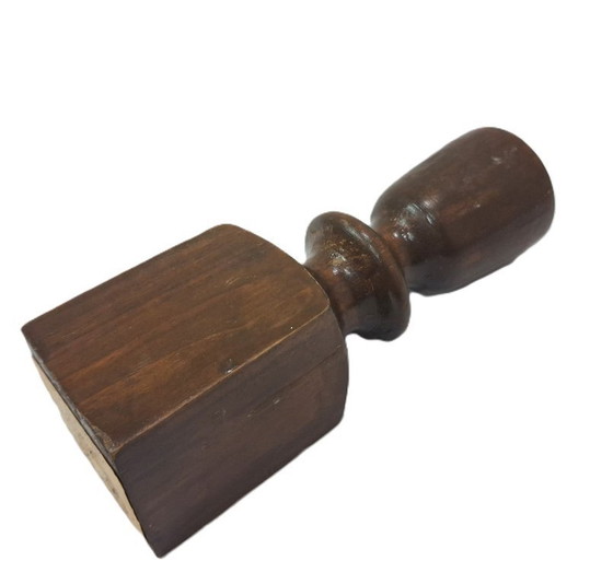 Image 1 of Vintage houten kaarsenhouder