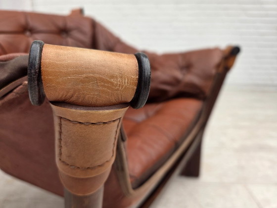 Image 1 of Fauteuil lounge « Trega », design norvégien des années 1970 par Tormod Alnaes.