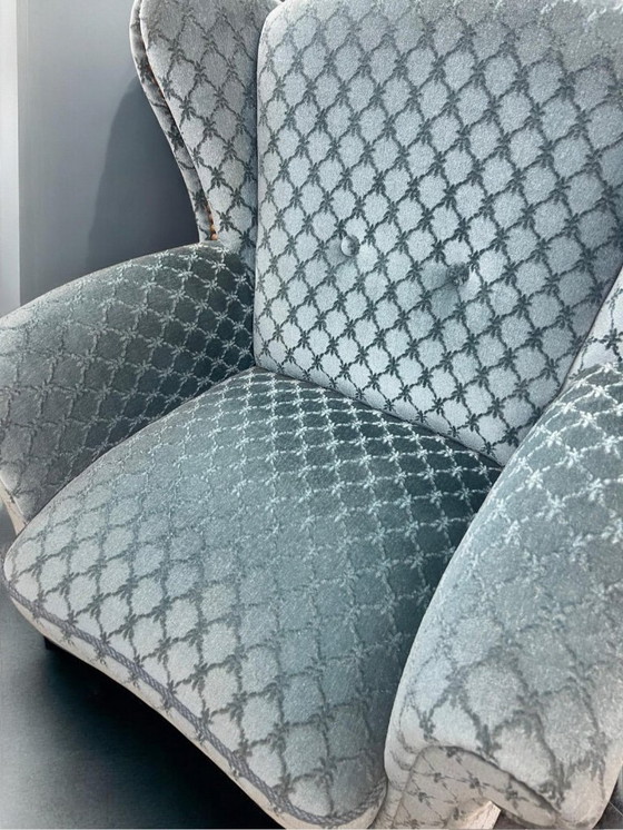 Image 1 of Vintage fauteuil van Schlingmann Wertmöbel, Mid Century-stijl, ongebruikt, uitstekende staat, hoogwaardig vakmanschap, met label