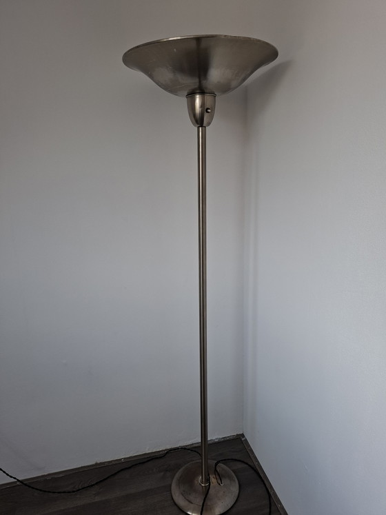 Art Deco Stijl Staande Lamp – Vloerlampen, Metal, Brass (photo 3 of 5)