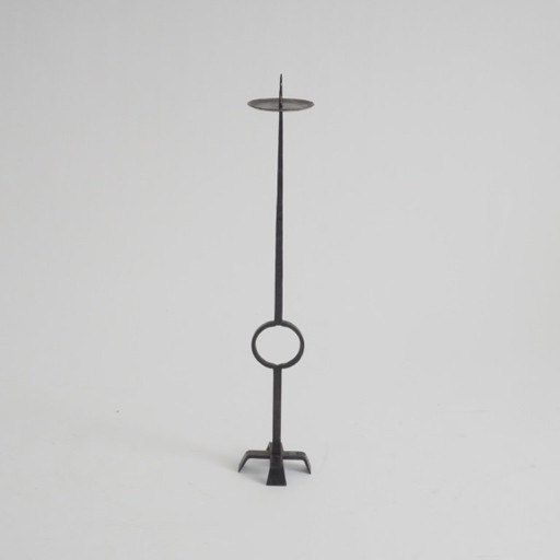 Wrought Iron Standing Candle Stick Holder