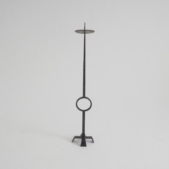 Image 1 of Wrought Iron Standing Candle Stick Holder