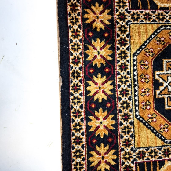 Image 1 of Tapis vintage 244x337 années 70 Bokhara jaune/marron