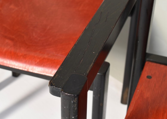 14x Italian Postmodern Stacking Chairs in Sottsass Memphis Style - Italy, 1970's, Dining chairs, Metal, Red (photo 18 of 20)