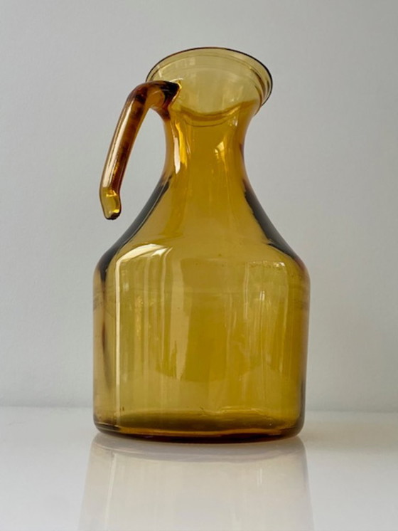 Image 1 of Carafe vintage en verre ambré de Bormioli Rocco – Italie