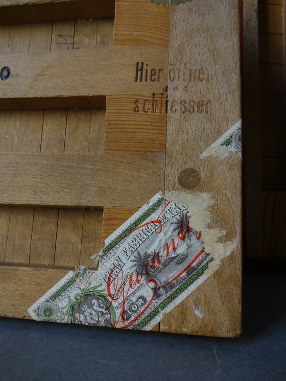 Image 1 of Grande scatola per il trasporto di sigari di metà secolo / Stampo / Pressa / Decorazione murale