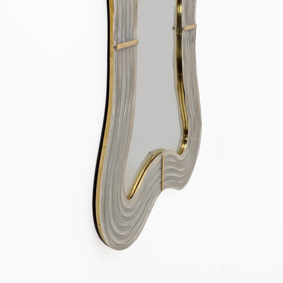 Image 1 of Ondae – Sculptural Mirror in Brass and Murano Glass