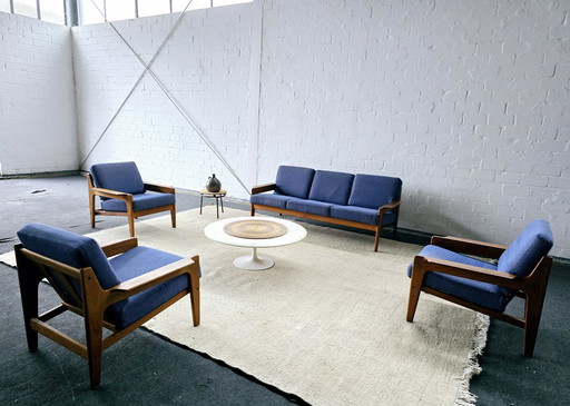 Seating set Sofa Armchair Arne Wahl Iversen Mid - Century Teak 60s 70s