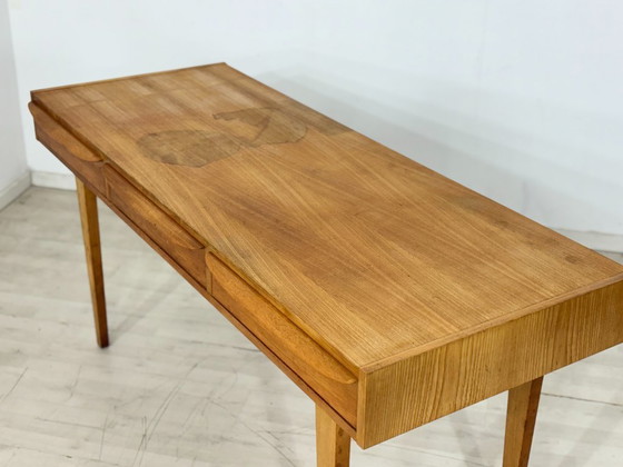 Image 1 of Scrivania vintage Hellerau / Serie 602 / Tavolo in legno / Scrivania da ufficio / Scrivania di metà secolo