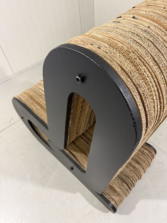 Image 1 of Unieke design lounge stoel karton & multiplex 1990's