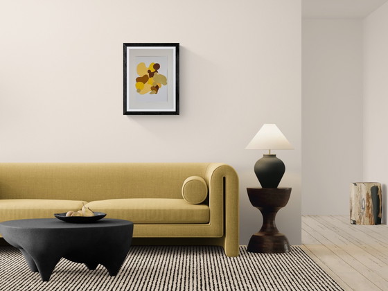 Image 1 of Maria Cascade – Waterval — “Golden Stillness” (Abstract Paper Relief, 2026)