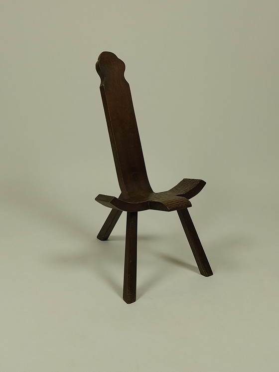 Image 1 of Set van 2 Vintage Houten Krukjes