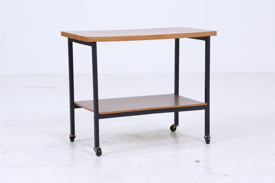 Image 1 of Vintage serving trolley from the 60s | Mid - Century table telephone table side table retro #05-25