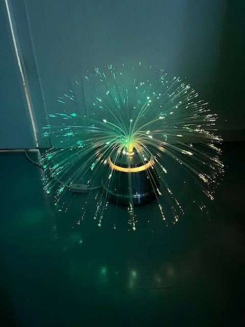 Lampe Cinétique, À Fibre Optique, 1978, France, Édition Yenni