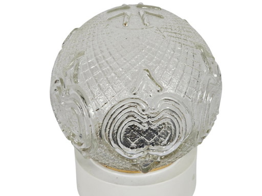 Massive  - Space Age - Plafonniere - geperst glas - 70's