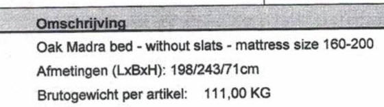 Image 1 of Lit Madra d'Ethnicraft + sommier à lattes