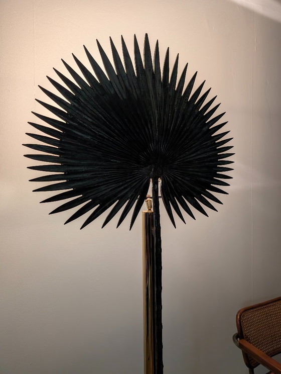 Lampadaire Valenti Fan Palm en Bronze et Laiton, années 1970 – Brass (photo 4 of 16)