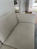Pode 3-Sitzer Klappsofa, Stoff Ploeg, Monza, Cremeweiß